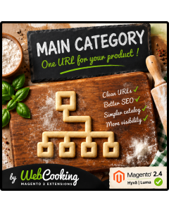 magento products main category (one url)
